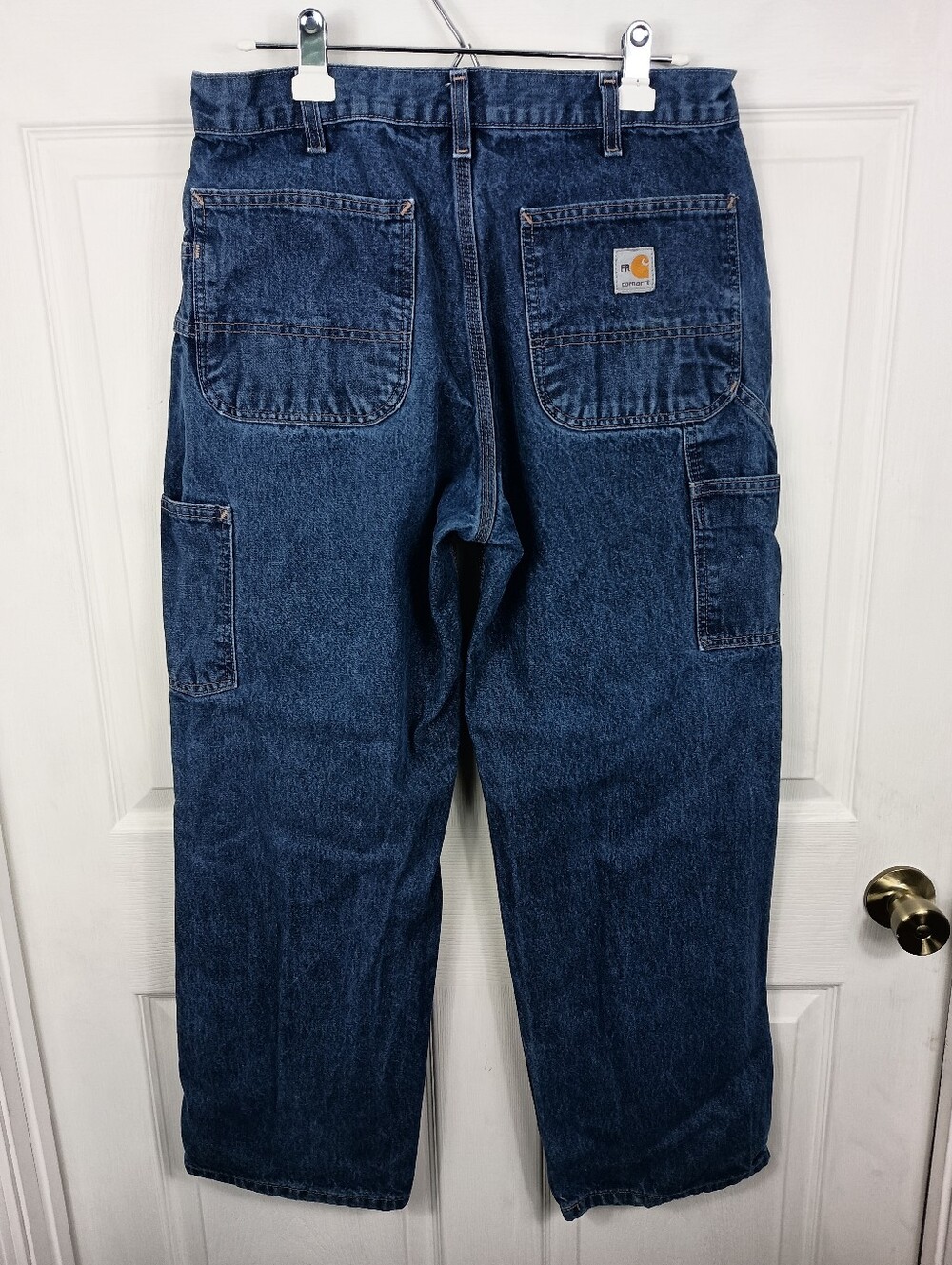 Carhartt FR Jeans 34x30 Mens Blue Flame Resistant Denim Workwear Utility